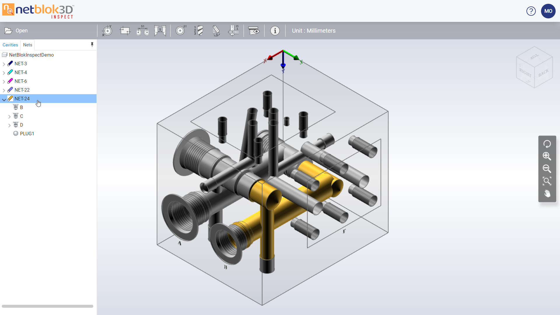 Netblok3d Inspect Cloud Based Hydraulic Manifold Design